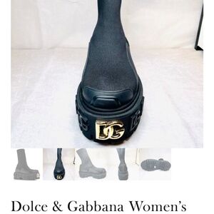 Dolce & Gabbana Women’s Stretch Platform Biker Boots